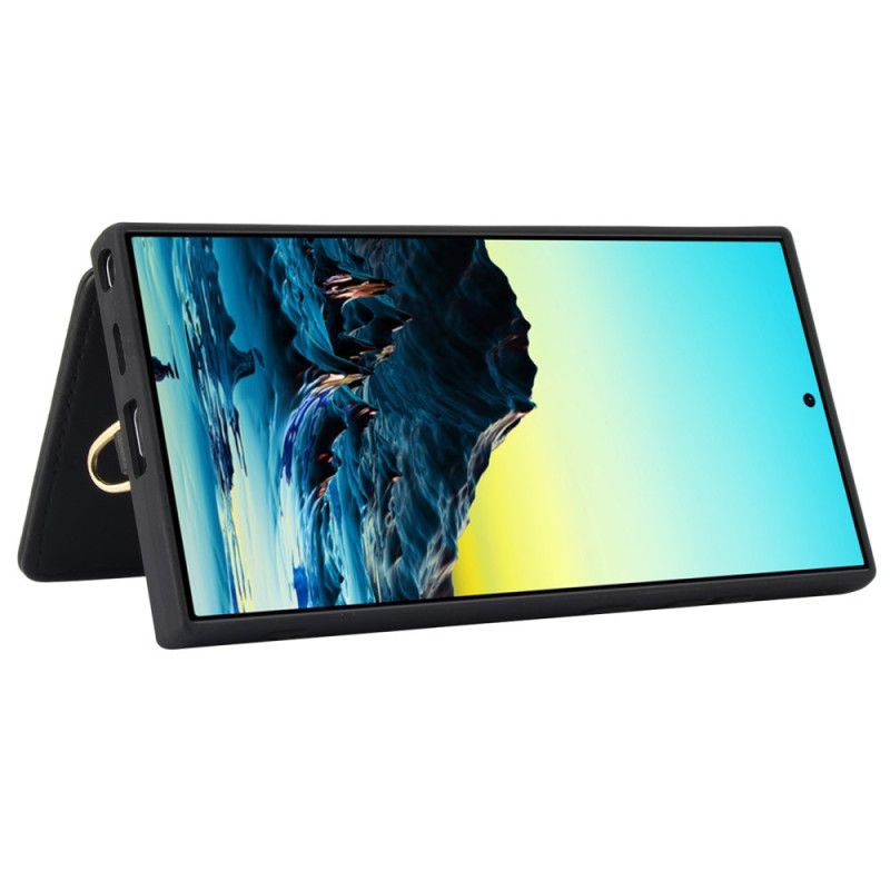 Etui Samsung Galaxy S25 Ultra 5g Etui Na Karty Ze Smyczą I Paskiem Na Ramię