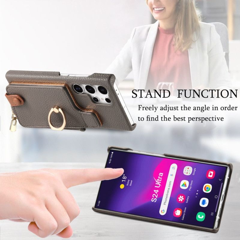 Etui Samsung Galaxy S25 Ultra 5g Portfel Ze Sztucznej Skóry