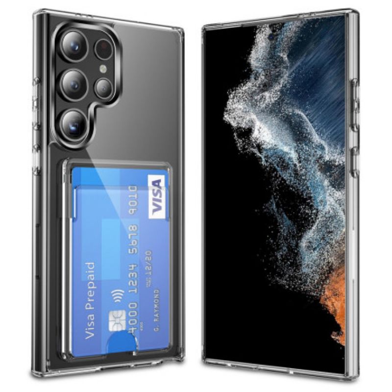 Etui Samsung Galaxy S25 Ultra 5g Przezroczyste Z Uchwytem Na Karty