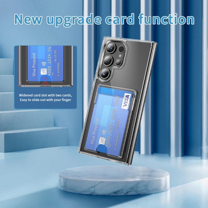 Etui Samsung Galaxy S25 Ultra 5g Przezroczyste Z Uchwytem Na Karty