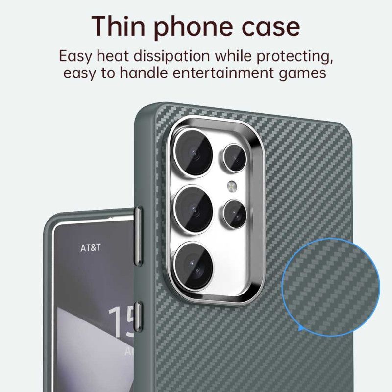 Etui Samsung Galaxy S25 Ultra 5g Tekstura Włókna Węglowego