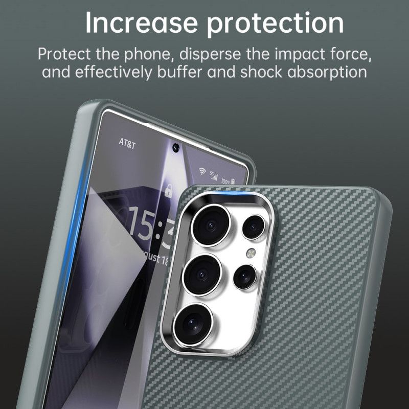 Etui Samsung Galaxy S25 Ultra 5g Tekstura Włókna Węglowego