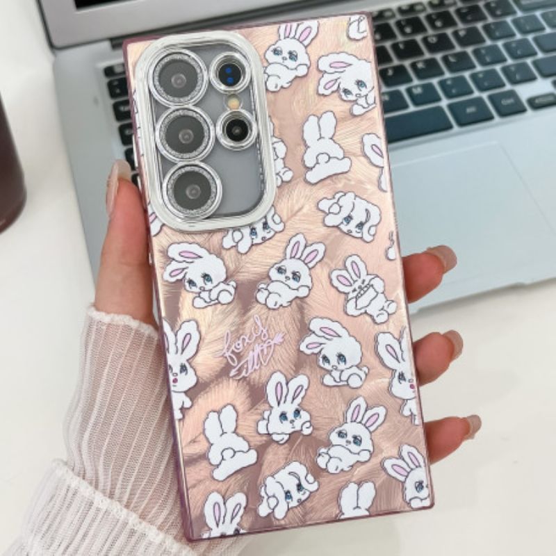 Etui Samsung Galaxy S25 Ultra 5g Zabawne Króliczki Z Osłoną Na Obiektyw Etui Ochronne