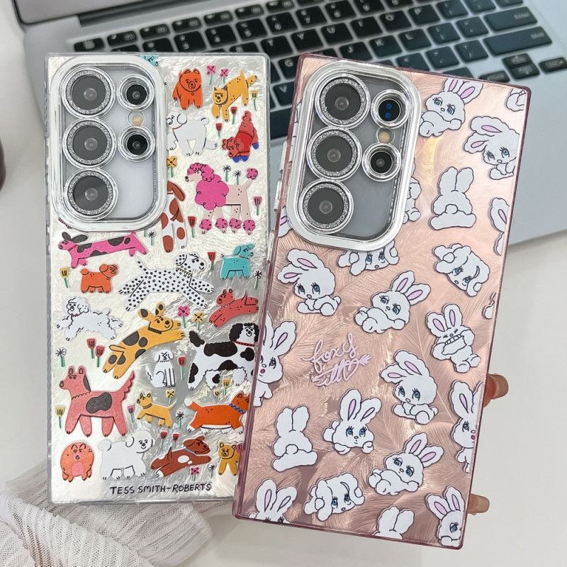 Etui Samsung Galaxy S25 Ultra 5g Zabawne Króliczki Z Osłoną Na Obiektyw Etui Ochronne