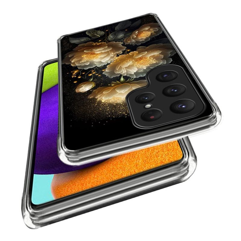 Etui Samsung Galaxy S25 Ultra 5g Złota Piwonia