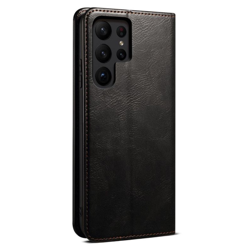 Flip Kotelot Samsung Galaxy S25 Ultra 5g Etui Na Telefon Woskowana Skóra Syntetyczna