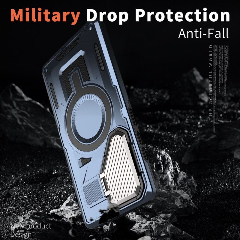 Futerały Samsung Galaxy S25 Ultra 5g Etui Na Telefon Efekt Metaliczny Z Osłoną Obiektywu I Podstawką