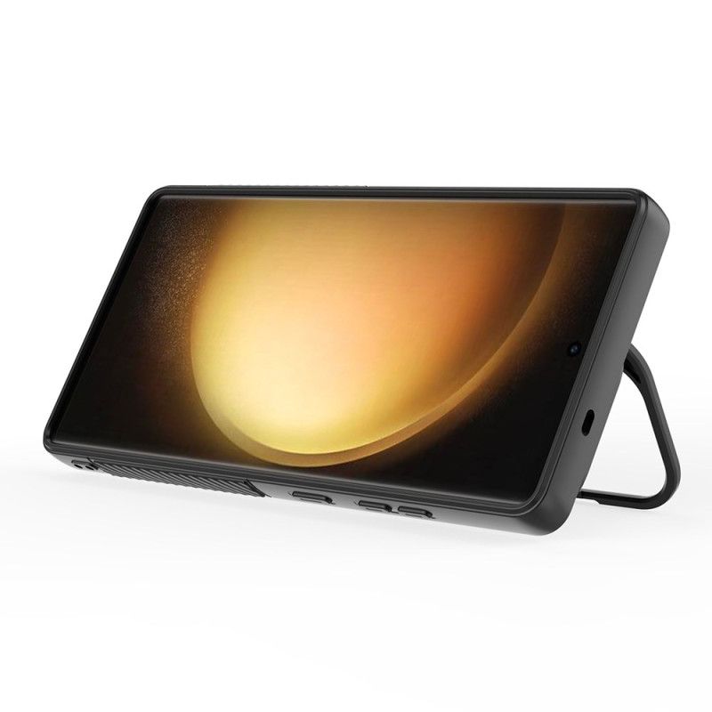 Futerały Samsung Galaxy S25 Ultra 5g Etui Na Telefon Falisty Wzór Kompatybilny Z Magsafe Z Podstawką