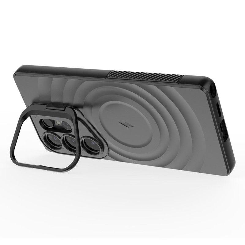 Futerały Samsung Galaxy S25 Ultra 5g Etui Na Telefon Falisty Wzór Kompatybilny Z Magsafe Z Podstawką