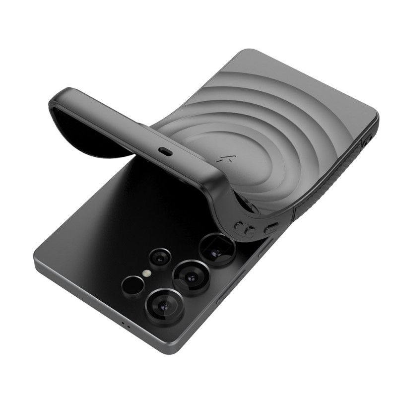 Futerały Samsung Galaxy S25 Ultra 5g Etui Na Telefon Falisty Wzór Kompatybilny Z Magsafe Z Podstawką