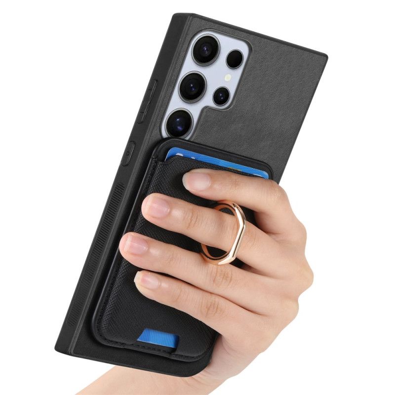 Futerały Samsung Galaxy S25 Ultra 5g Etui Na Telefon Odpinany Magnetyczny Uchwyt Na Karty I Podstawka
