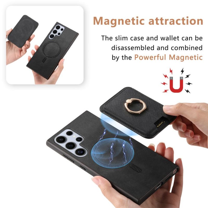 Futerały Samsung Galaxy S25 Ultra 5g Etui Na Telefon Odpinany Magnetyczny Uchwyt Na Karty I Podstawka