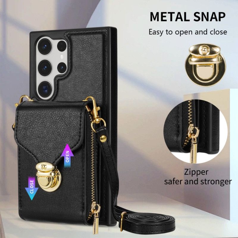 Futerały Samsung Galaxy S25 Ultra 5g Etui Na Telefon Portfel Na Suwak I Na Ramię