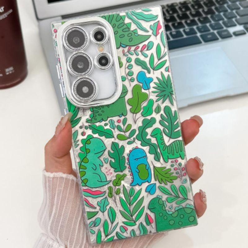 Futerały Samsung Galaxy S25 Ultra 5g Etui Na Telefon Zabawne Dinozaury Z Osłoną Na Obiektyw