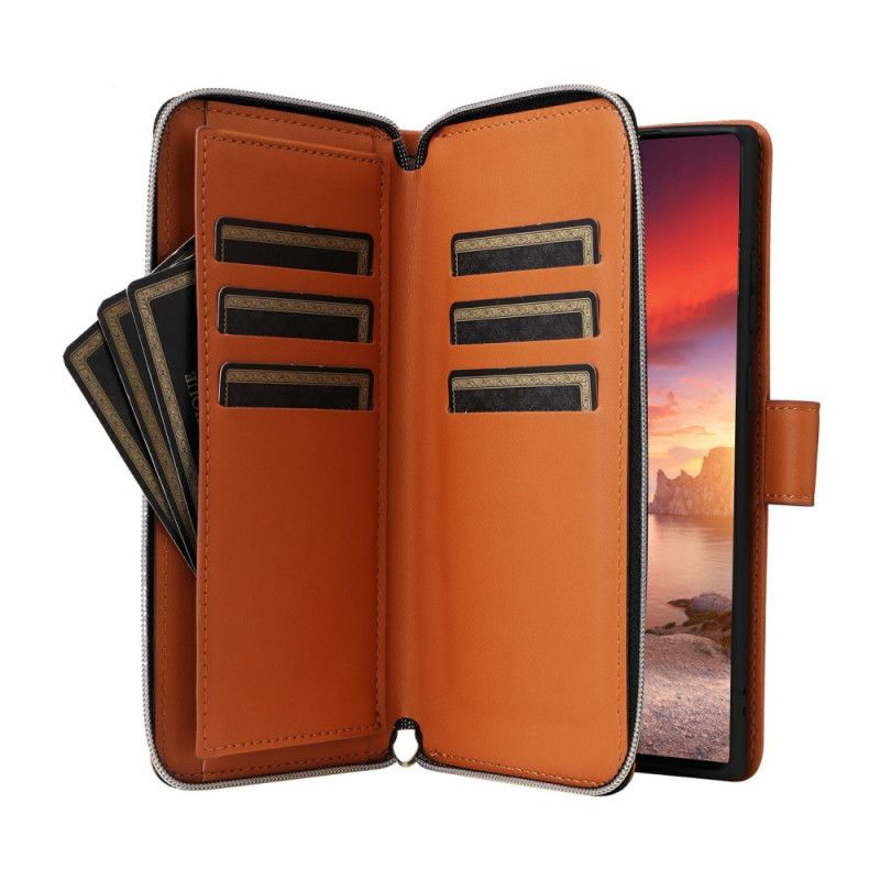 Obudowa Samsung Galaxy S25 Ultra 5g Etui Na Telefon 9 Przegródek Na Karty Z Paskiem