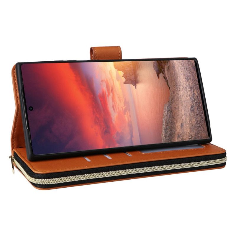 Obudowa Samsung Galaxy S25 Ultra 5g Etui Na Telefon 9 Przegródek Na Karty Z Paskiem