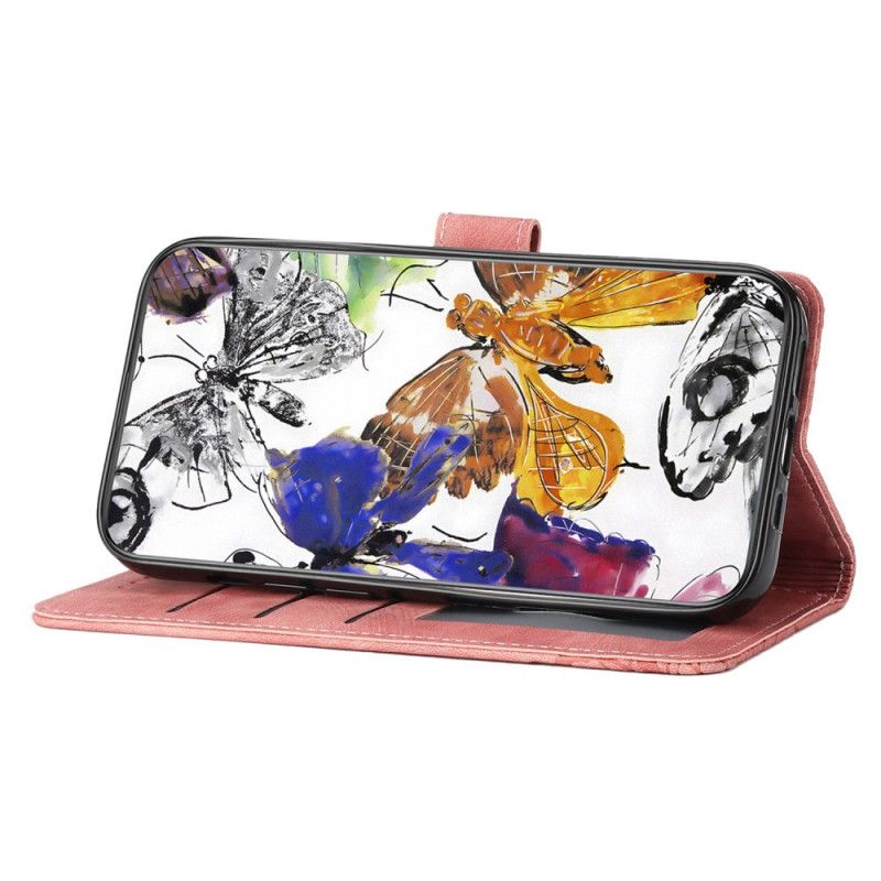 Obudowa Samsung Galaxy S25 Ultra 5g Etui Na Telefon Motyle Z Efektem Zamszu