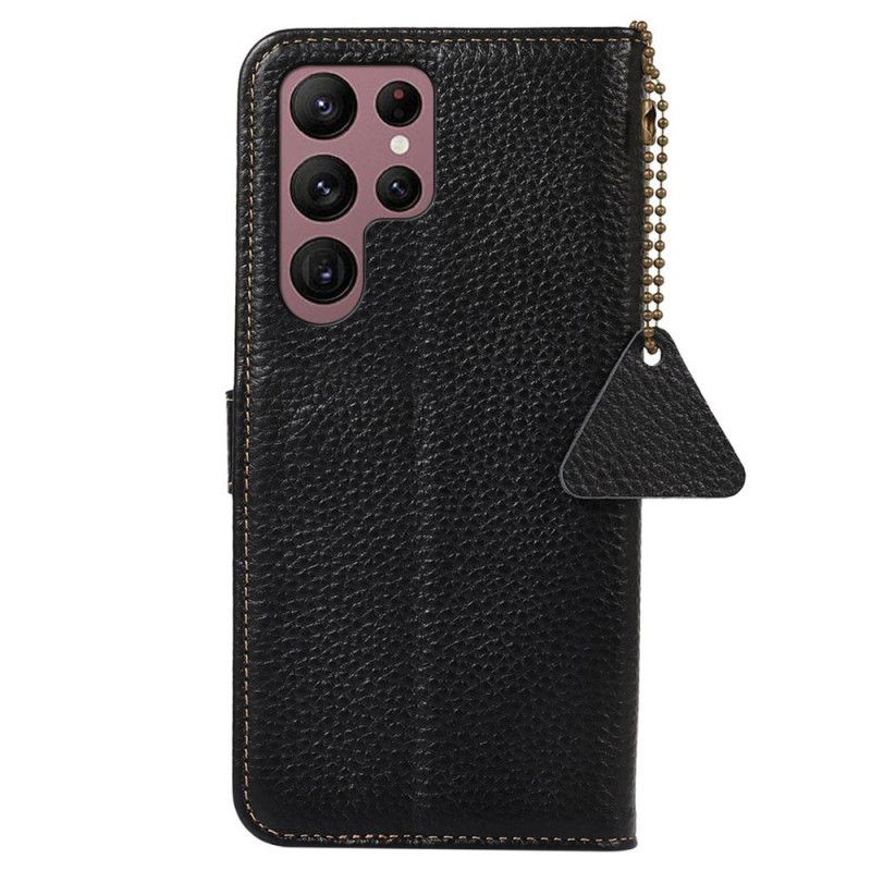 Obudowa Samsung Galaxy S25 Ultra 5g Etui Na Telefon Skóra Liczi Z Blokadą Rfid