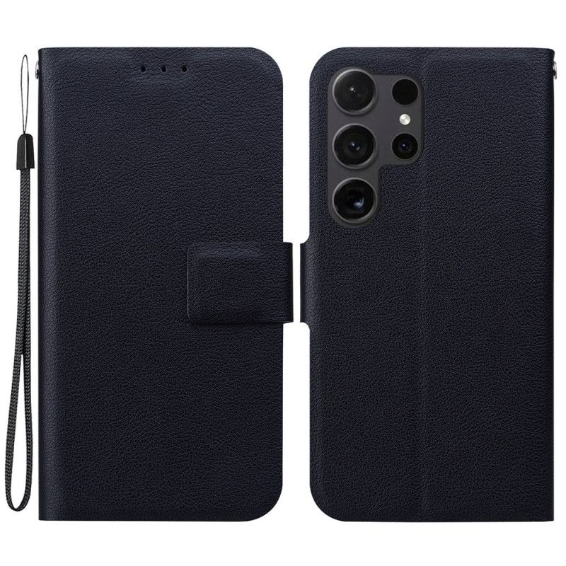 Pokrowce Samsung Galaxy S25 Ultra 5g Gładki Efekt Skóry Z Paskiem