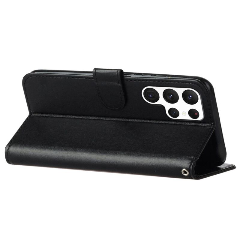 Skórzany Futerał Samsung Galaxy S25 Ultra 5g Etui Na Telefon Gładka Skóra Ekologiczna