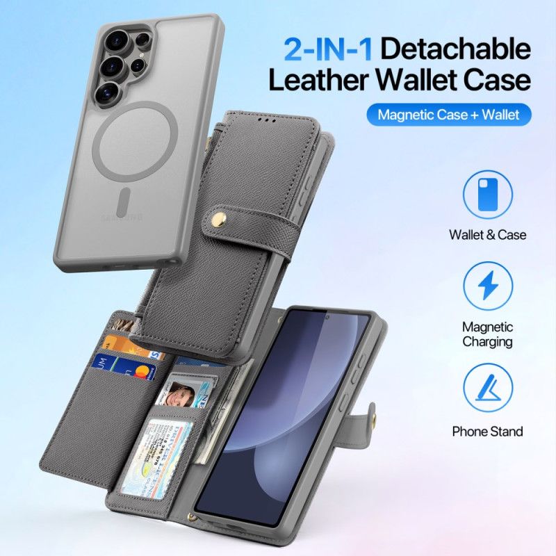 Skórzany Futerał Samsung Galaxy S25 Ultra 5g Etui Na Telefon Odpinane Etui Lawa Series Dux Ducis