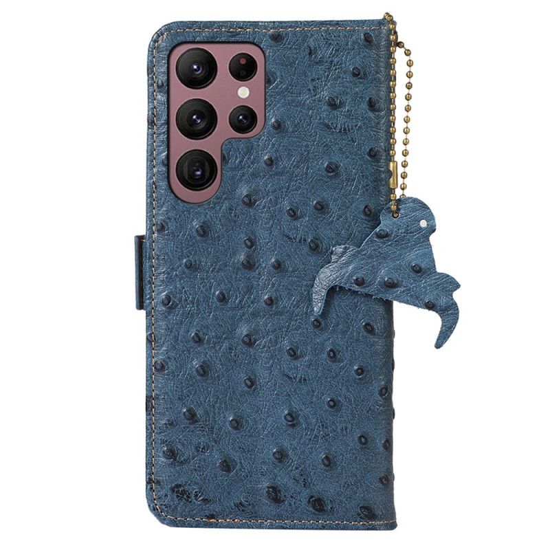 Skórzany Futerał Samsung Galaxy S25 Ultra 5g Etui Na Telefon Skóra Naturalna Z Blokadą Rfid