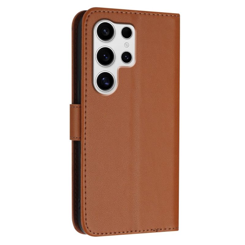 Skórzany Futerał Samsung Galaxy S25 Ultra 5g Etui Na Telefon Trójkątny Wzór