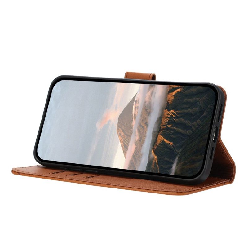 Skórzany Futerał Samsung Galaxy S25 Ultra 5g Etui Na Telefon Trójkątny Wzór