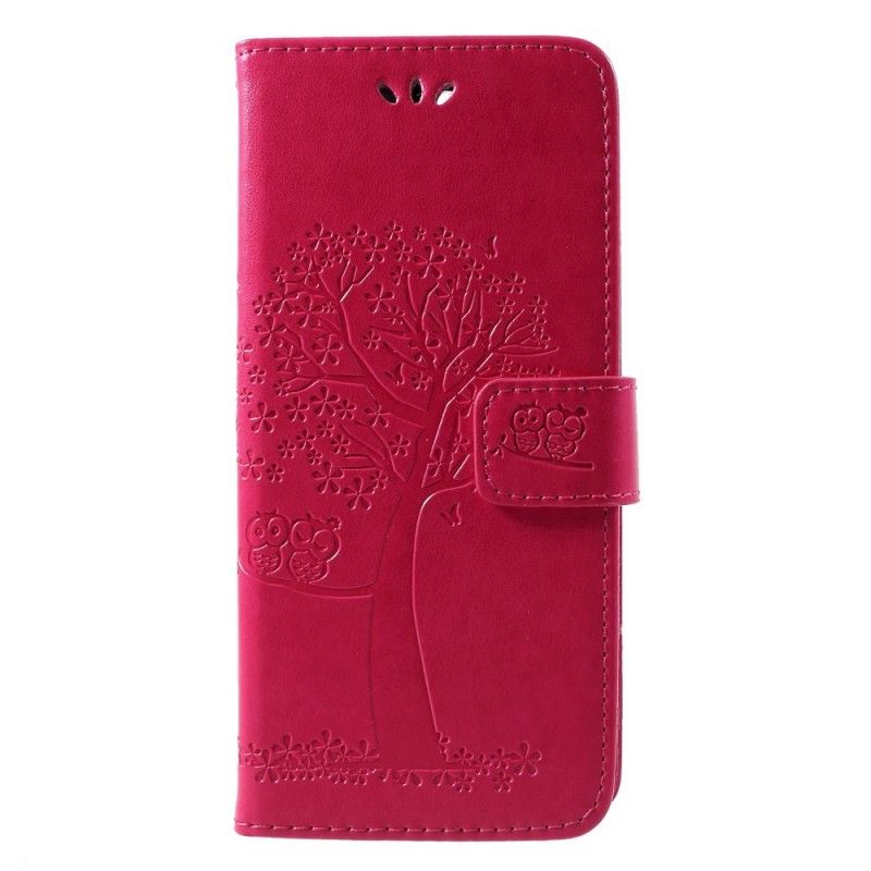 Etui Folio Sony Xperia 10 Jasnoniebieski Magenta Sowy Drzewne I Stringi Etui Ochronne