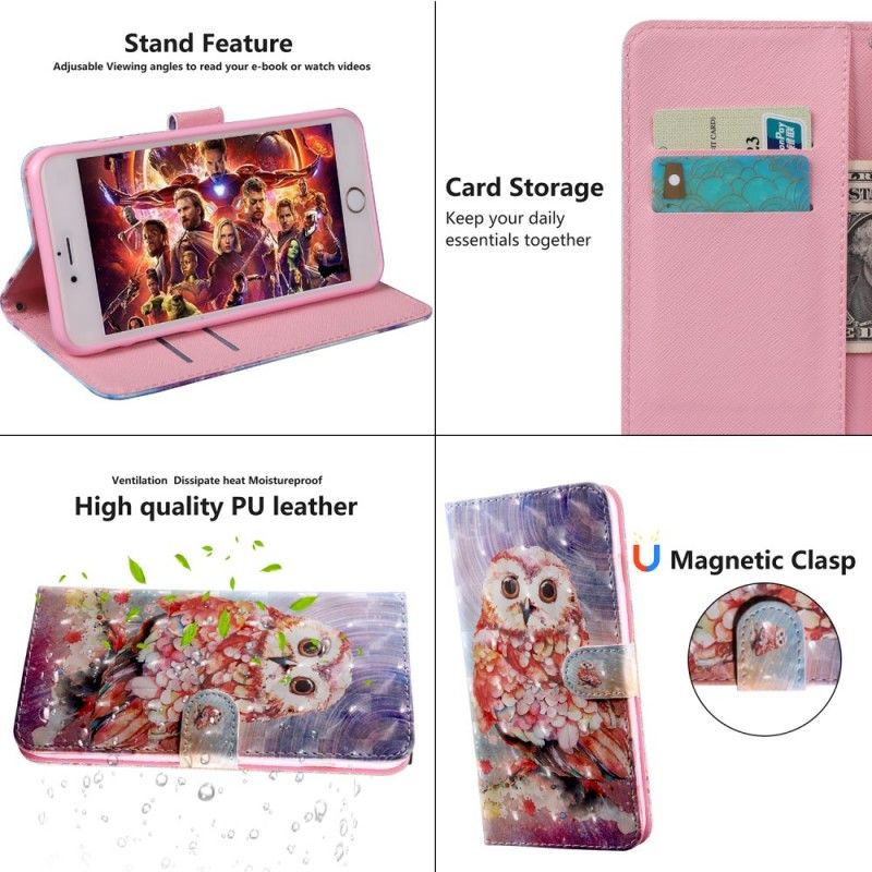 Etui Folio Sony Xperia 10 Sowa Malarza