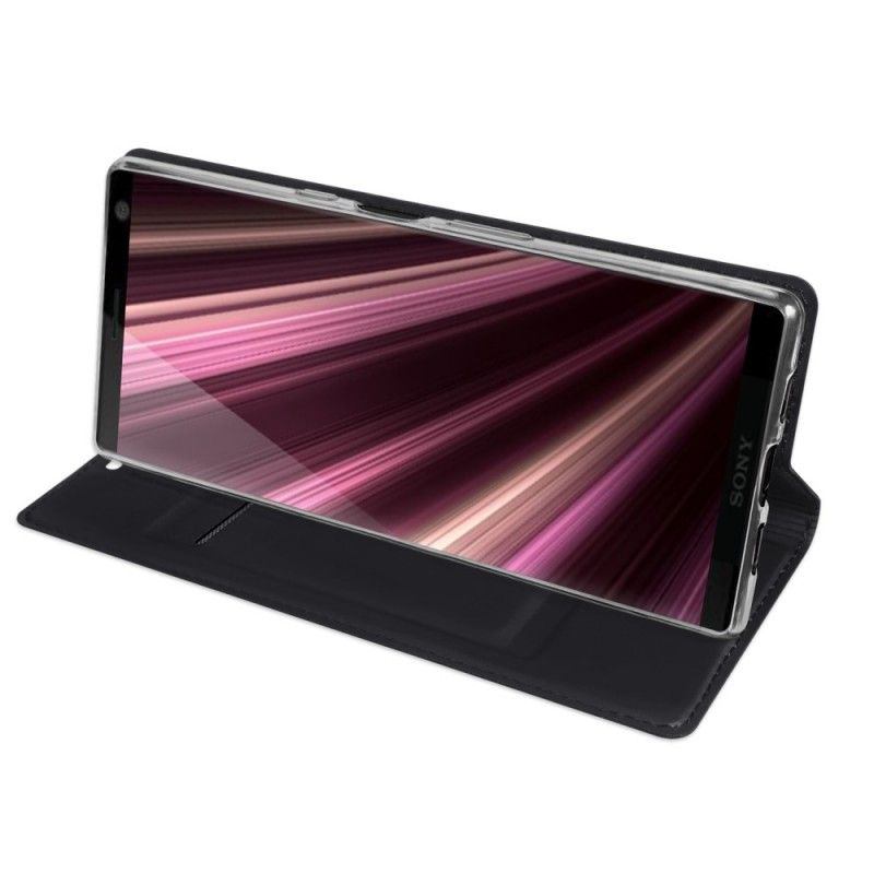 Flip Kotelot Sony Xperia 10 Różowe Złoto Granatowy Seria Pierwszej Klasy