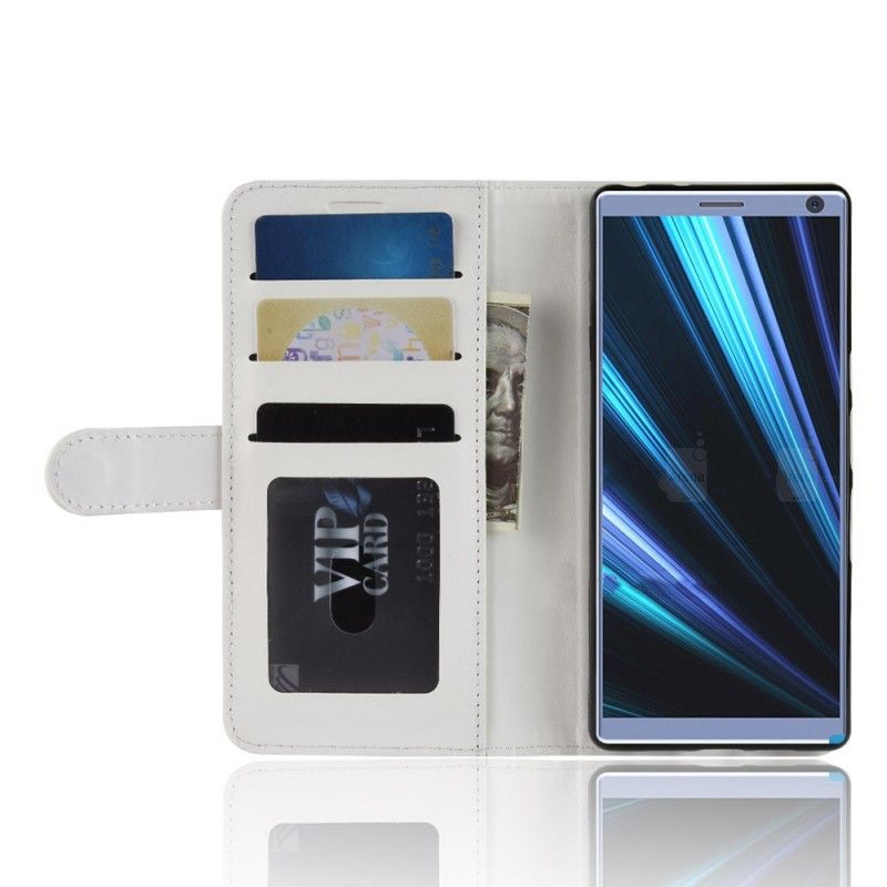 Pokrowce Sony Xperia 10 Biały Czarny Ultra Sztuczna Skóra