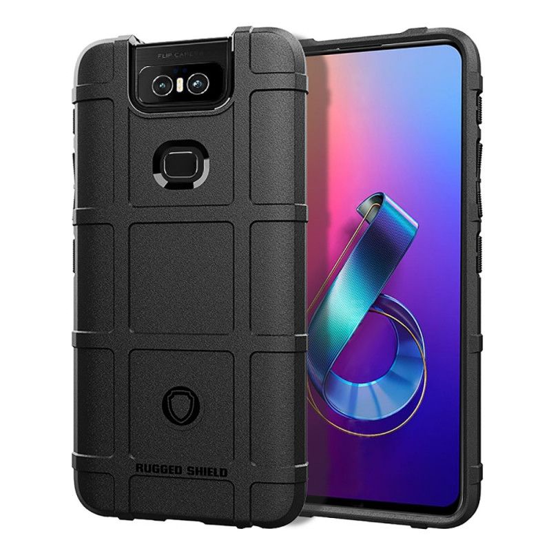 Etui Asus ZenFone 6 Szary Czarny Wzmocniona Tarcza Etui Ochronne