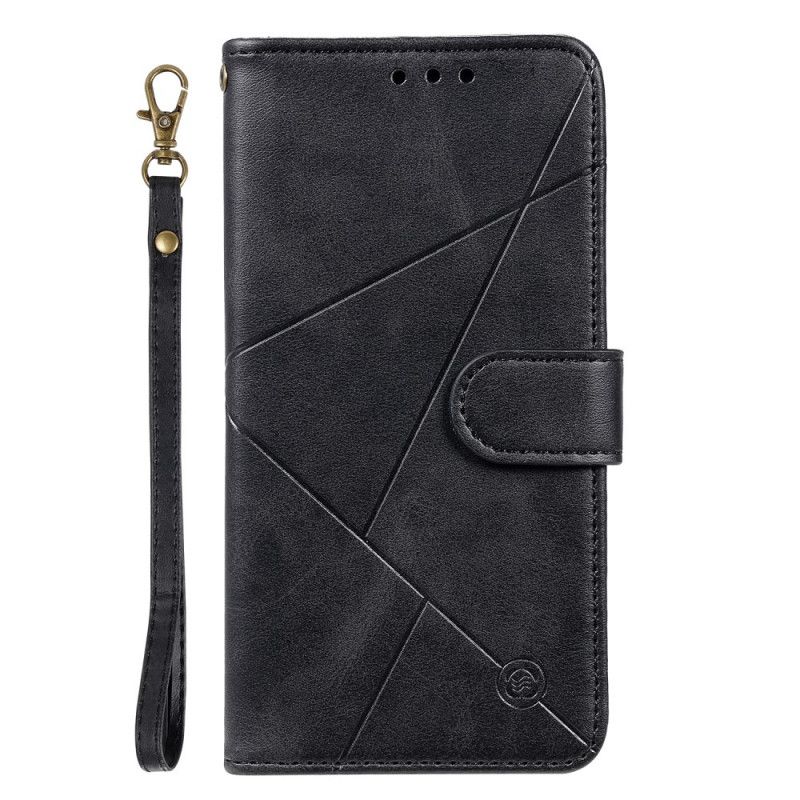 Etui Folio Samsung Galaxy A40 Czerwony Czarny Diamentowa Imitacja Skóry Etui Ochronne