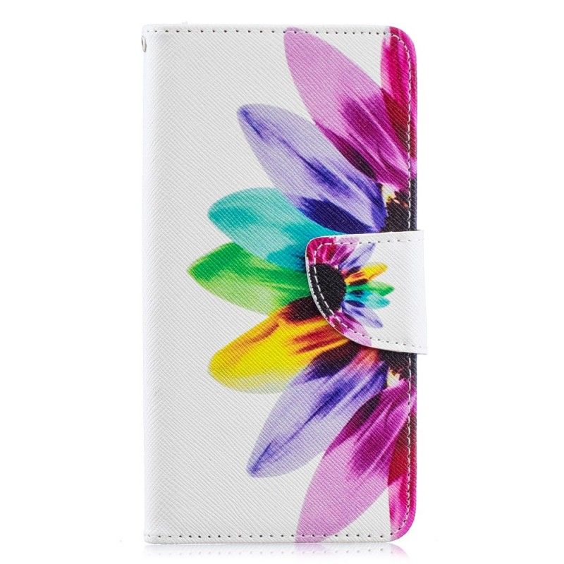 Etui Folio Samsung Galaxy A40 Kwiat Akwareli Etui Ochronne