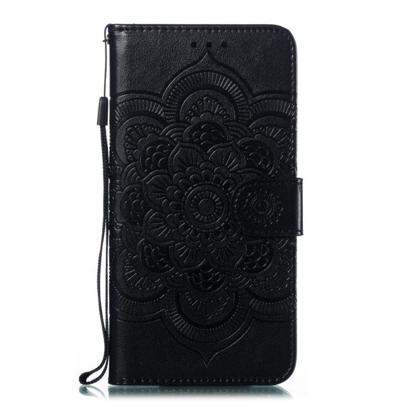 Etui Folio Samsung Galaxy A40 Szary Czarny Cała Mandala Etui Ochronne