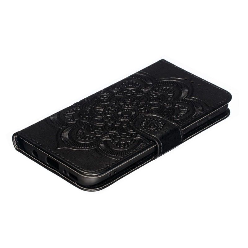 Etui Folio Samsung Galaxy A40 Szary Czarny Cała Mandala Etui Ochronne