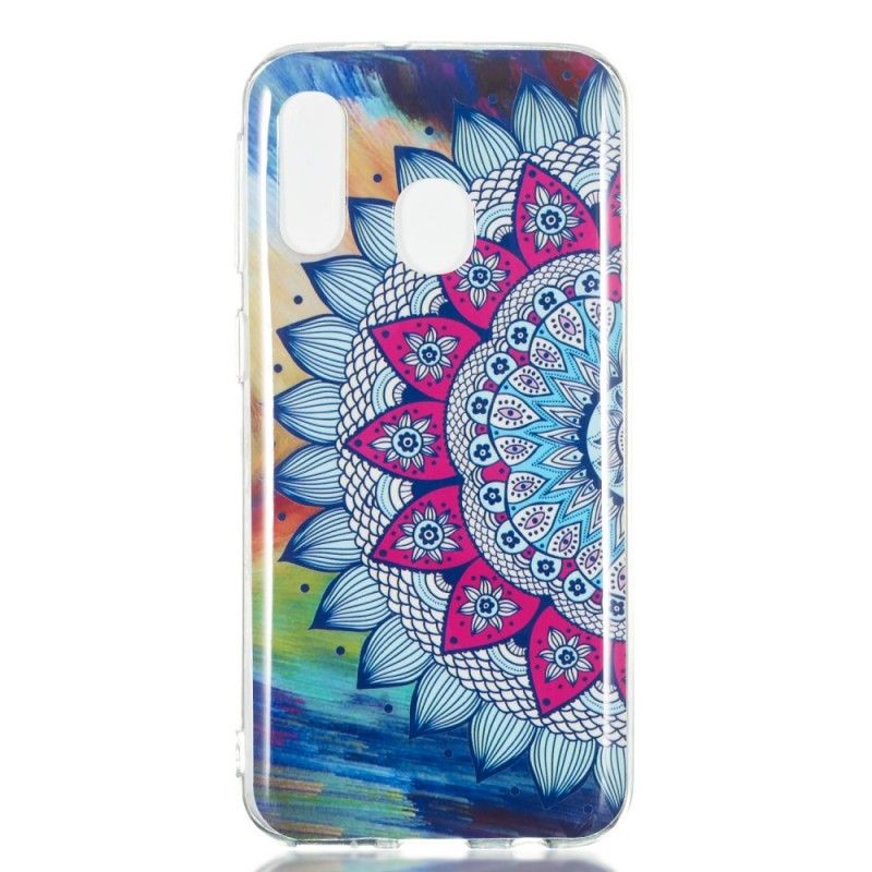 Etui Samsung Galaxy A40 Mandala W Kolorze Fluorescencyjnym