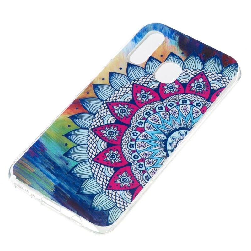 Etui Samsung Galaxy A40 Mandala W Kolorze Fluorescencyjnym