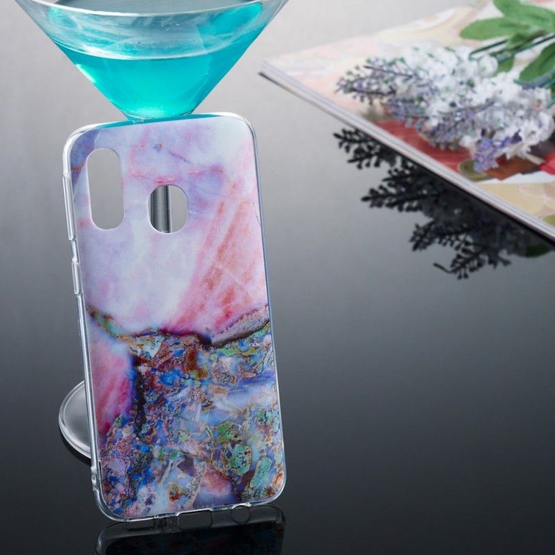 Futerały Samsung Galaxy A40 Etui na Telefon Wielokolorowy Marmur
