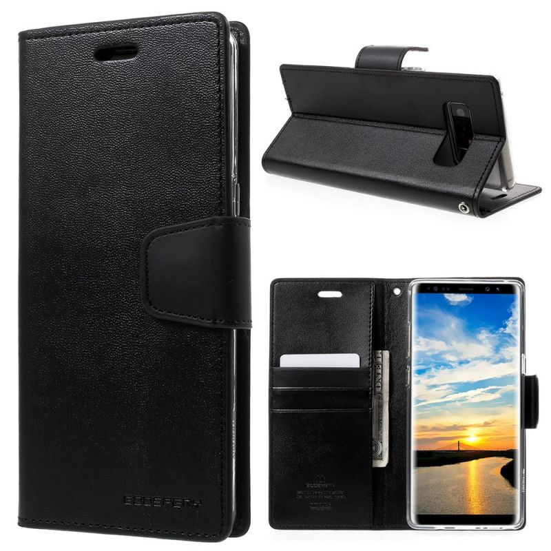 Etui Folio Samsung Galaxy Note 8 Cyjan Sonata Ze Sztucznej Skóry Rtęciowej Goospery Etui Ochronne