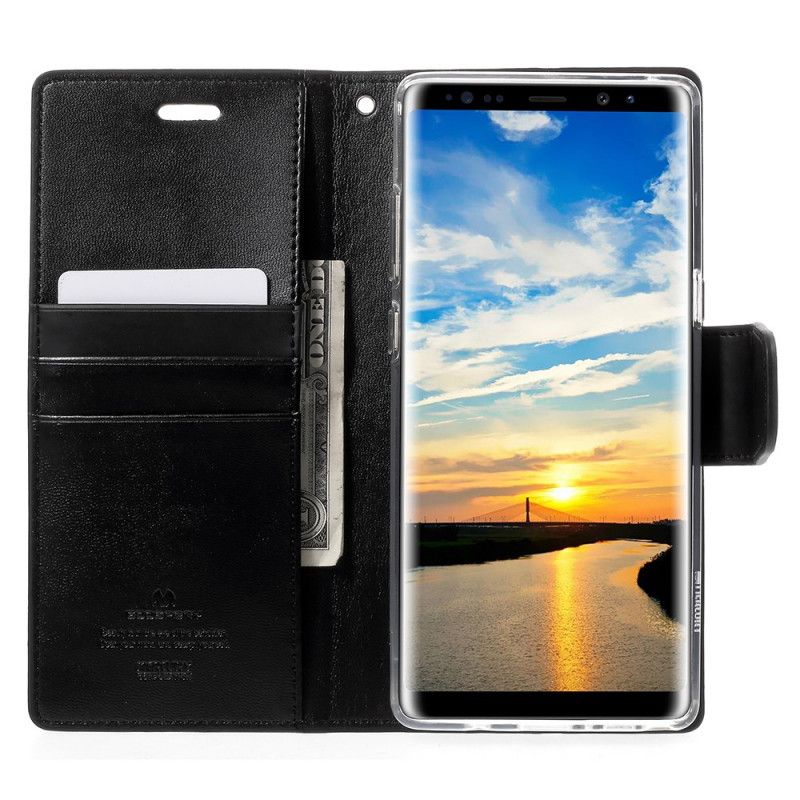 Etui Folio Samsung Galaxy Note 8 Cyjan Sonata Ze Sztucznej Skóry Rtęciowej Goospery Etui Ochronne