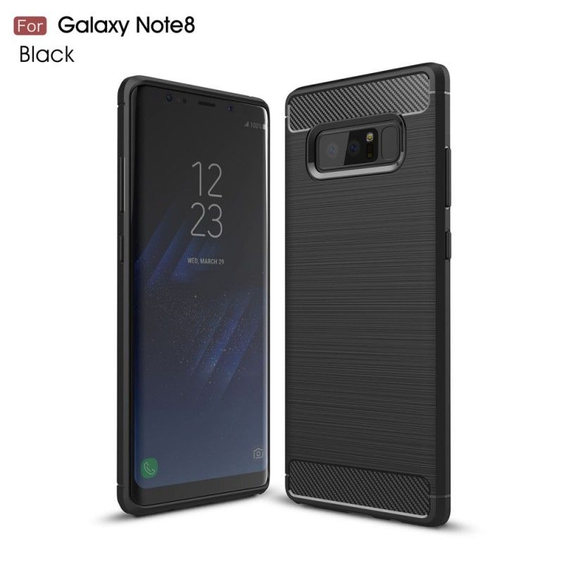 Etui Samsung Galaxy Note 8 Szary Czarny Szczotkowane Włókno Węglowe