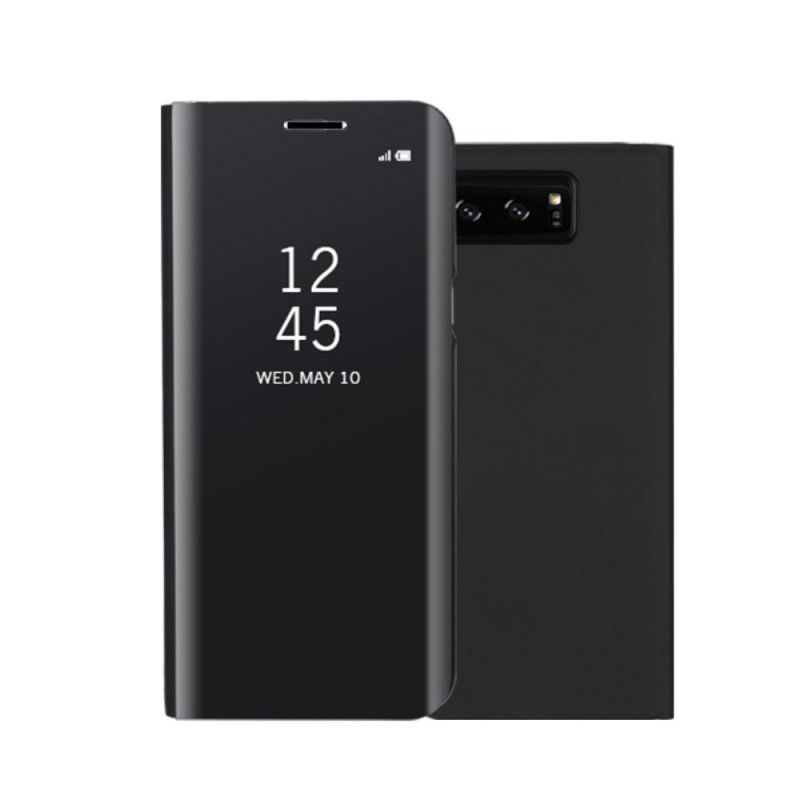 Zobacz Pokrywę Samsung Galaxy Note 8 Fioletowy Czarny Lustro I Efekt Skóry