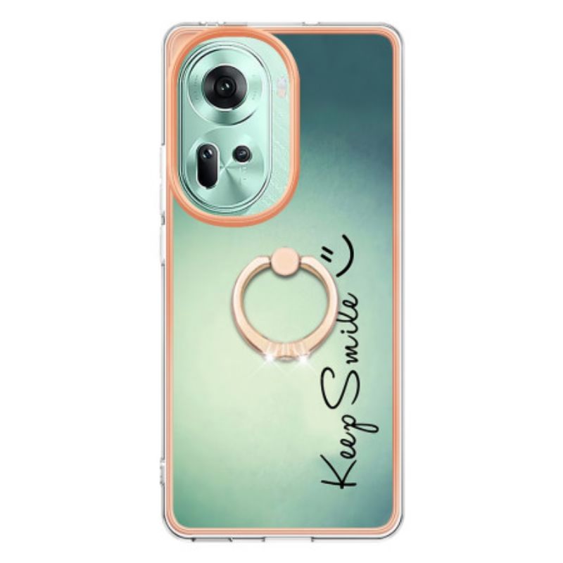 Etui Do Oppo Reno 11 5g Zachowaj Uchwyt Na Pierścień Uśmiechu
