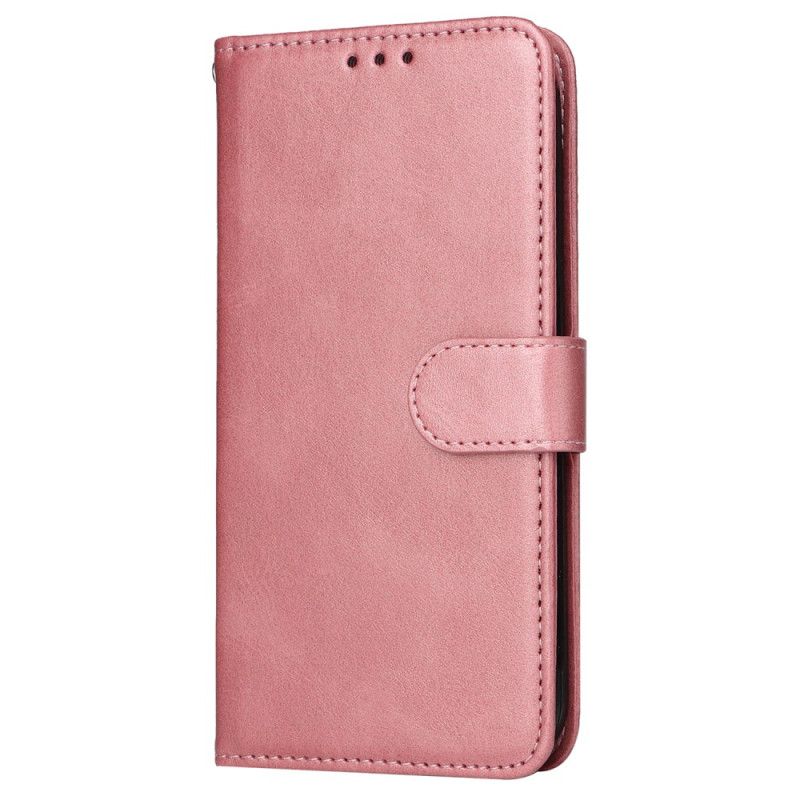 Etui Folio Oppo Reno 11 5g Efekt Gładkiej Skóry Z Paskiem Etui Ochronne