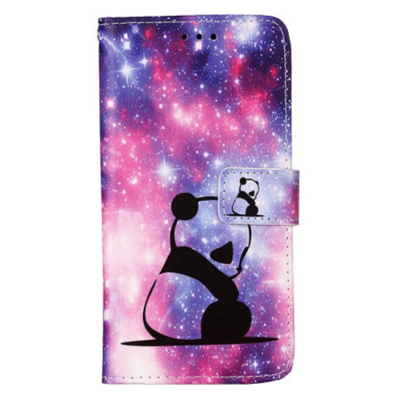Etui Folio Oppo Reno 11 5g Mała Panda Z Paskiem Etui Ochronne
