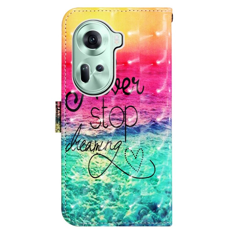 Etui Folio Oppo Reno 11 5g Nigdy Nie Przestawaj Marzyć