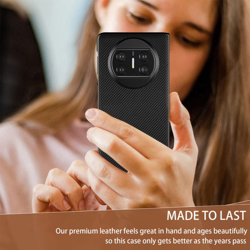 Etui Huawei Mate X3 Styl Tkanej Skóry Etui Ochronne