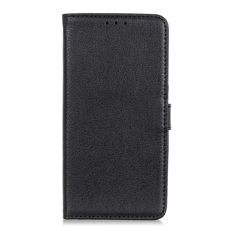 Etui Folio Xiaomi Redmi Note 8 Pro Czarny Imitacja Skóry Liczi Etui Ochronne